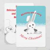 Het konijntje zwaait de Kerstkaart van het (Voorkant / Achterkant)