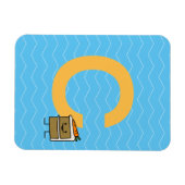 Het konijntjestanden die van de Plak van de Cake Magneet (Horizontaal)