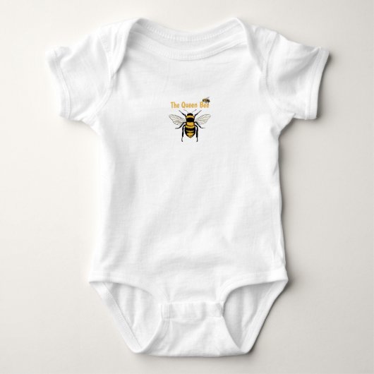 Het koningin bij T-shirt baby romper (Voorkant)