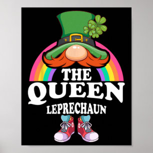 Het Koningin Leprechaun St. Patrick's Dag Kostuum Poster