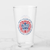 Het koningsembleem van koning Charles 2023 Glas (Voorkant)