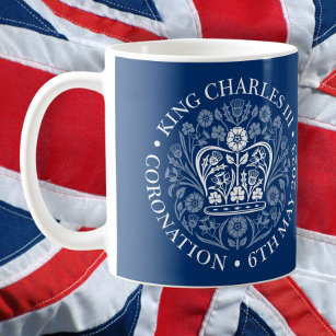 Het koningsembleem van koning Charles 2023 Koffiemok