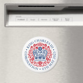 Het koningsembleem van koning Charles 2023 Magneet (Insitu (Vaatwasser))