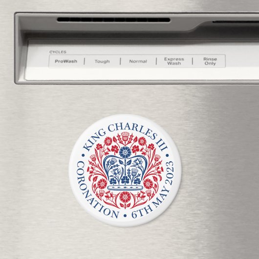 Het koningsembleem van koning Charles 2023 Magneet (Insitu (Vaatwasser))