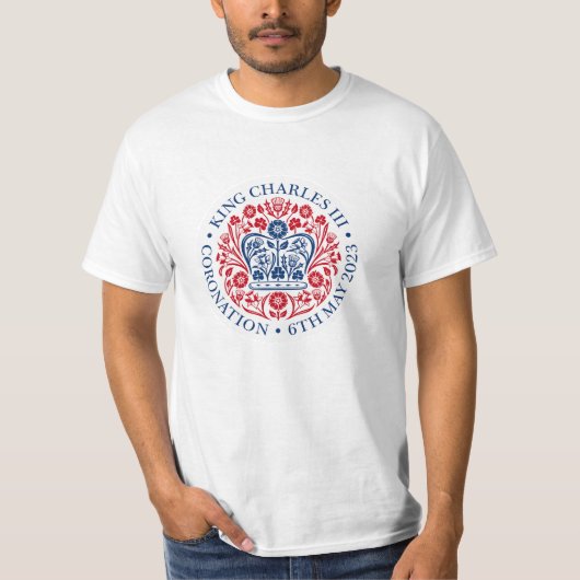 Het koningsembleem van koning Charles 2023 T-shirt (Voorkant)