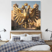 Het Koninklijk Decadentie Embleem Canvas Afdruk (Insitu (Slaapkamer))
