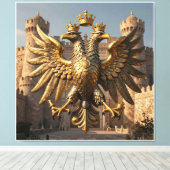 Het Koninklijk Decadentie Embleem Canvas Afdruk (Insitu (Houten vloer))