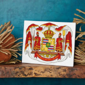 Het koninklijk wapenschild van het Koninkrijk Hawa Fotoplaat (Zijkant)