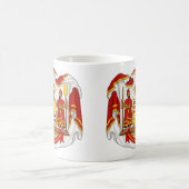 Het koninklijk wapenschild van het Koninkrijk Hawa Koffiemok (Center)