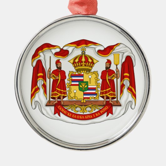 Het koninklijk wapenschild van het Koninkrijk Hawa Metalen Ornament (Voorkant)