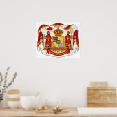 Het koninklijk wapenschild van het Koninkrijk Hawa Poster (Keuken)