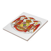 Het koninklijk wapenschild van het Koninkrijk Hawa Tegeltje (Zijkant)