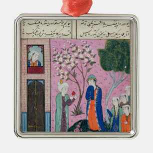 Het koninklijke bod komt goed uit metalen ornament