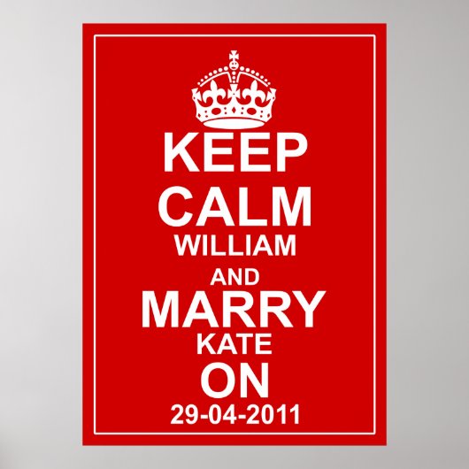 Het koninklijke huwelijk poster (Voorkant)