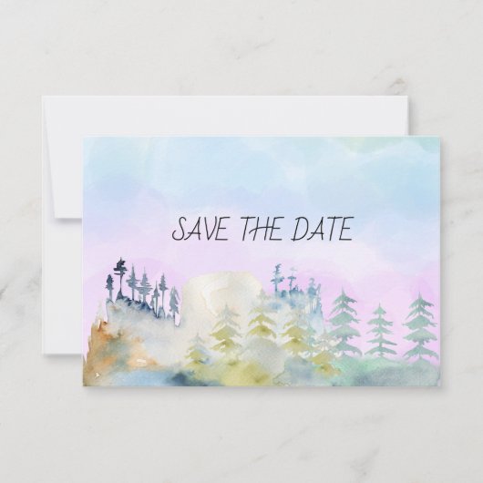 Het koninkrijk der bergen save the date (Voorkant)