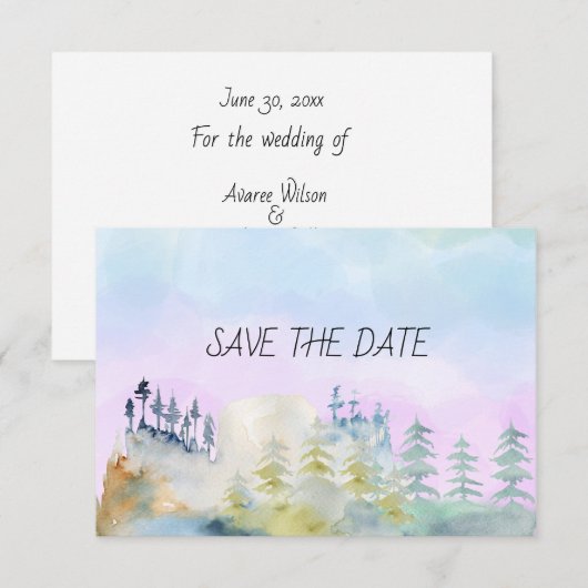 Het koninkrijk der bergen save the date (Voorkant / Achterkant)