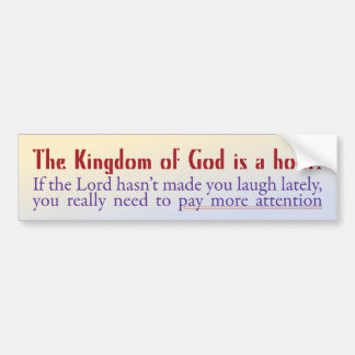 Het Koninkrijk God is een Hoot! Bumpersticker