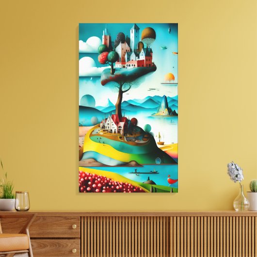 Het Koninkrijk Surreal Canvas Afdruk (Insitu (Woonkamer))