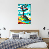 Het Koninkrijk Surreal Canvas Afdruk (Insitu (Slaapkamer))