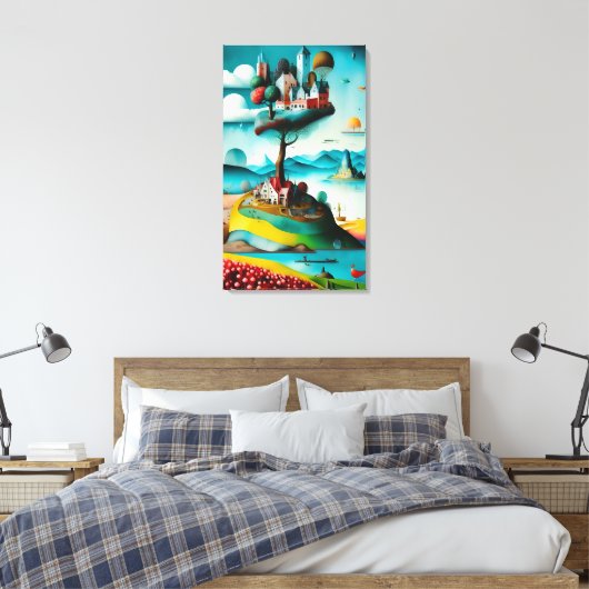 Het Koninkrijk Surreal Canvas Afdruk (Insitu (Slaapkamer))