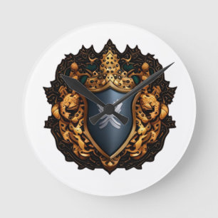 Het Koninkrijk van Arthe Crest Wall Art Ronde Klok
