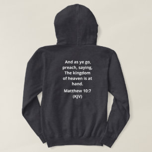 Het Koninkrijk van de Hemel Grijze Bijbelvers Hoodie