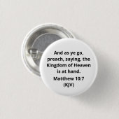 Het koninkrijk van de hemel is in de hand. ronde button 3,2 cm (Voorkant /achterkant)