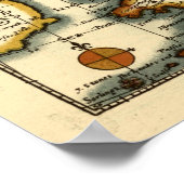 Het Koninkrijk van Engeland Oude Antiquarische Atl Poster (Hoek)