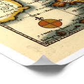 Het Koninkrijk van Engeland Oude Antiquarische Atl Poster (Hoek)