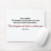 Het koninkrijk van God binnen u (lichte achtergron Muismat (Met muis)