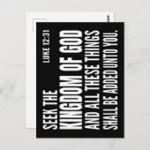 Het koninkrijk van God en al deze dingen zullen Briefkaart (Voorkant / Achterkant)