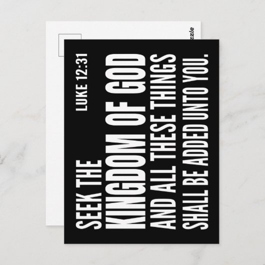 Het koninkrijk van God en al deze dingen zullen Briefkaart (Voorkant / Achterkant)