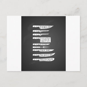 het kookrecept van trainee chef breidt vleesdelen  briefkaart