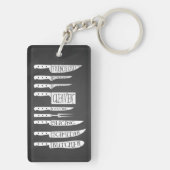 het kookrecept van trainee chef breidt vleesdelen  sleutelhanger (achterkant)