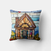 Het koor van de aarde - Little House Glas in lood Kussen (Achterkant)