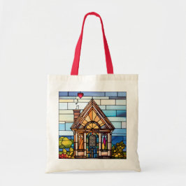 Het koor van de aarde - Little House Glas in lood Tote Bag