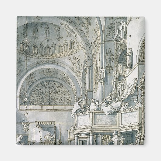 Het koor zingend in de Sint-Markenbasiliek, Magneet (Voorkant)