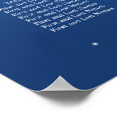 Het Koord Blauw van het Kaart van de Zitplaats van Poster (Hoek)