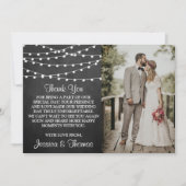 Het koord licht op het Collectie van de bruiloft v Bedankkaart (Voorkant)