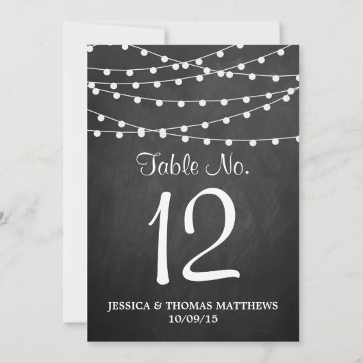 Het koord licht op het Collectie van de bruiloft v Kaart (Achterkant)