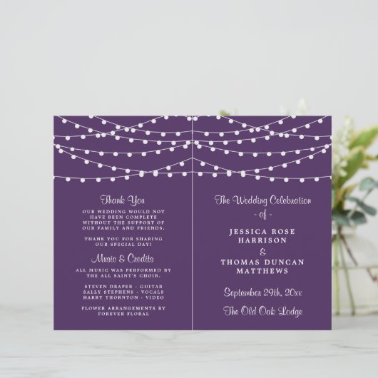 Het koord licht op het Paarse Collectie van de bru (Staand voorkant)