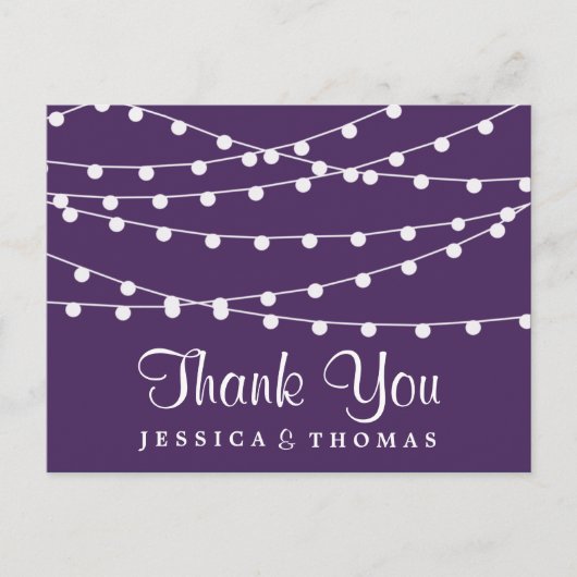 Het koord licht op het Paarse Collectie van de bru Briefkaart (Voorkant)