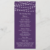 Het koord licht op het Paarse Collectie van de bru Programmakaart (Achterkant)