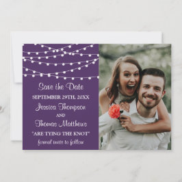 Het koord licht op het Paarse Collectie van de bru Save The Date