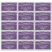 Het koord licht op het Paarse Collectie van de bru Sticker (Voorkant)