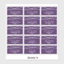 Het koord licht op het Paarse Collectie van de bru Sticker