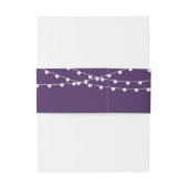 Het koord licht op het Paarse Collectie van de bru Uitnodigingen Wikkel (Achterkant Voorbeeld)