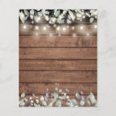 Het Koord van de begroting Lila Rustic Wedding nod (Achterkant)