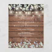 Het Koord van de begroting Lila Rustic Wedding nod (Voorkant)