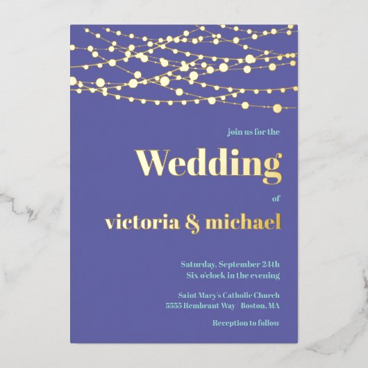 Het Koord van de Moderne Uitnodiging van de Folie  (Voorkant)